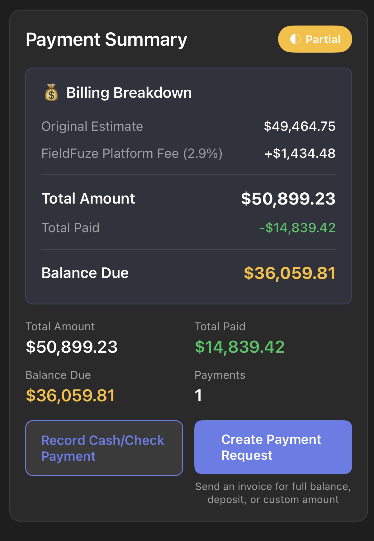 Getting paid in FieldFuze