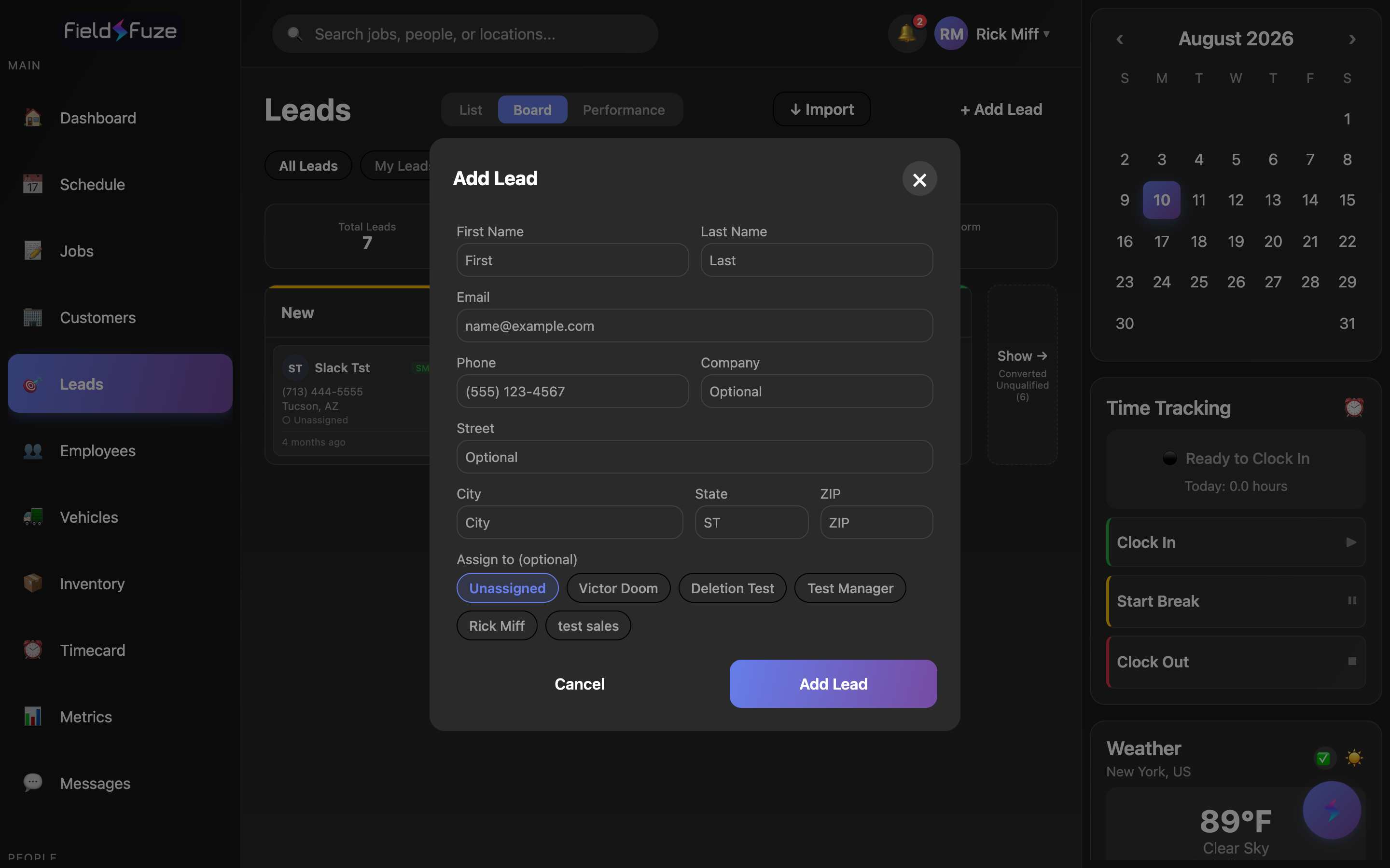 Add lead